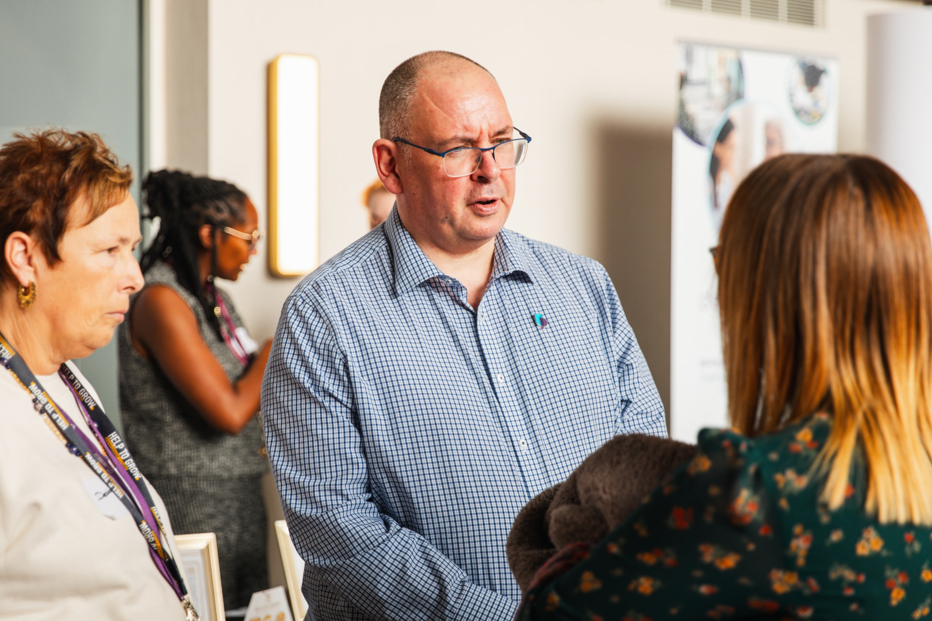 Members of the network talking together at a Startup Disruptors session
